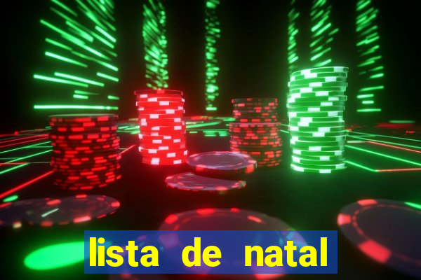lista de natal para imprimir